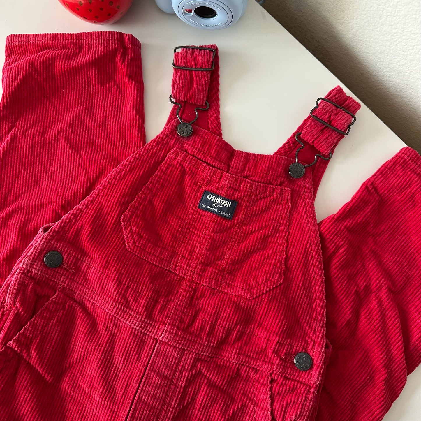 5T Red Corduroy OshKosh Overalls