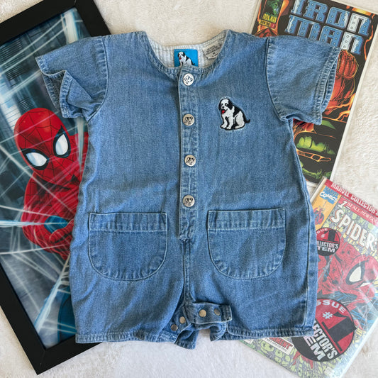 Size 12-18Months Big Dogs Denim Romper