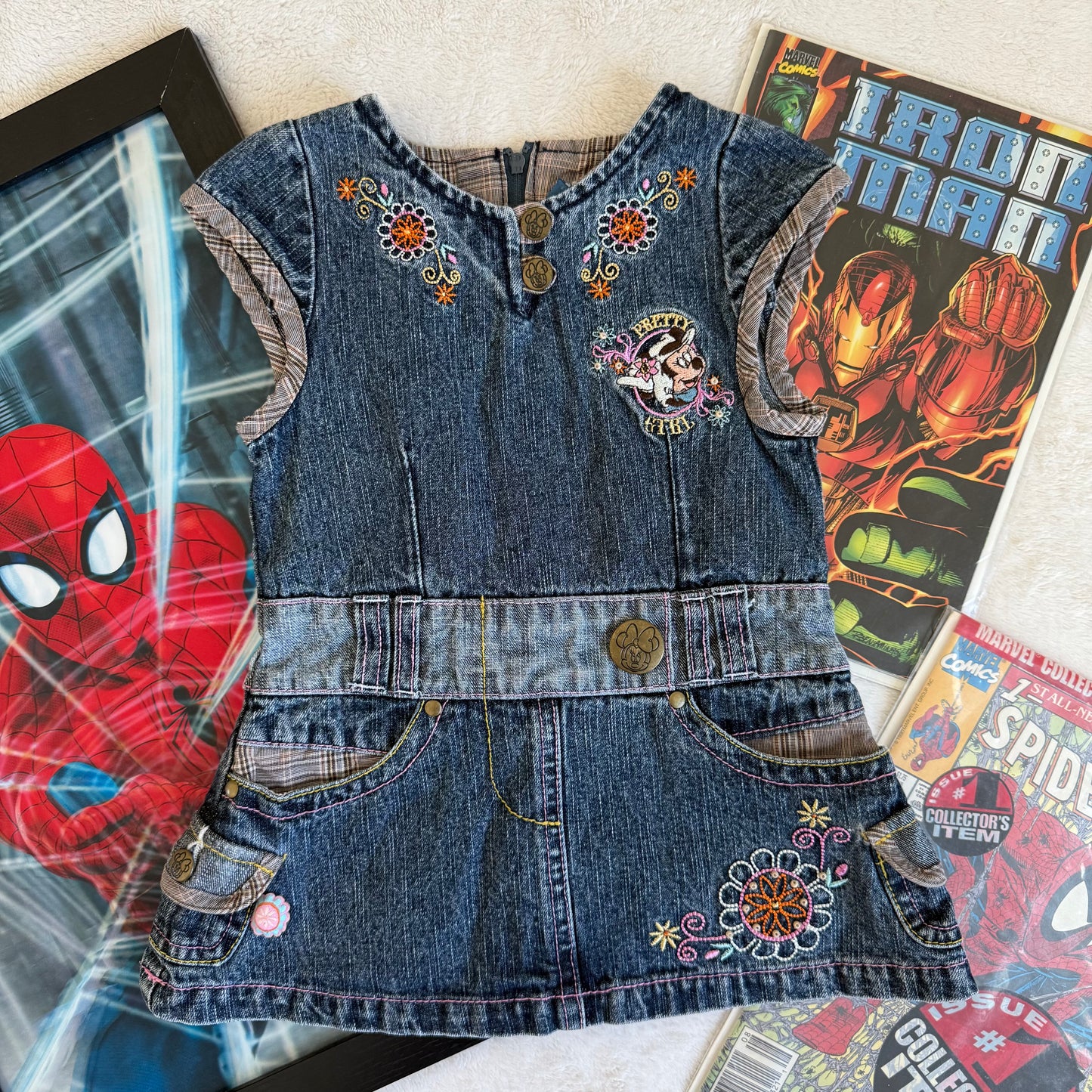 Size 2T 2000s Mickey Denim Dress