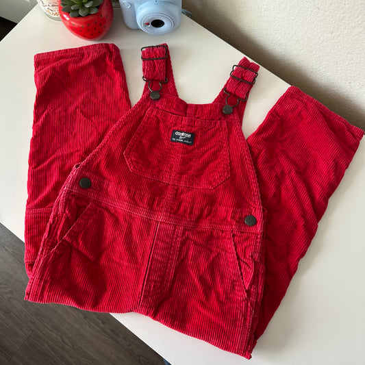 5T Red Corduroy OshKosh Overalls