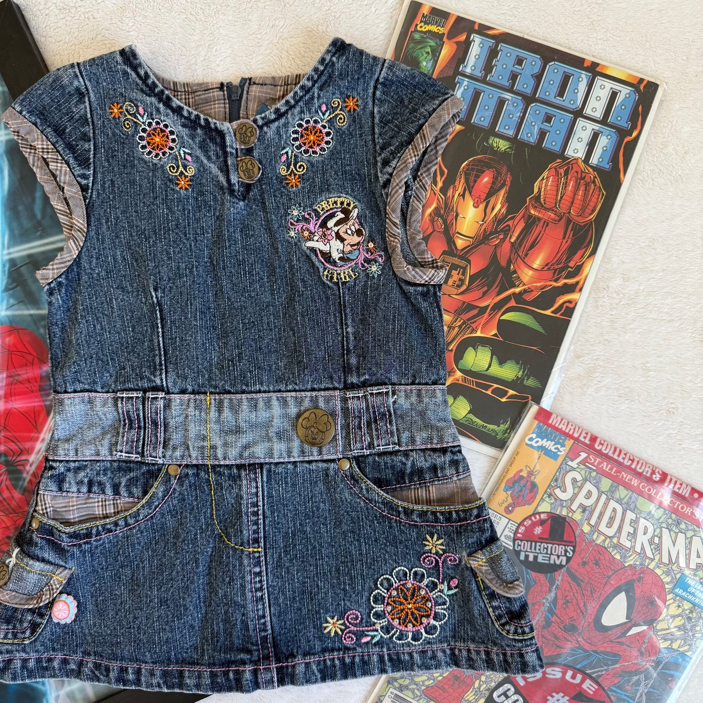 Size 2T 2000s Mickey Denim Dress