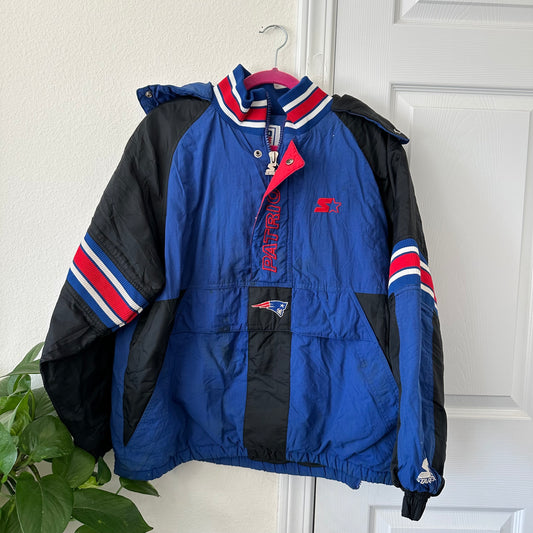 Size L Vtg Patriots Pro Line Starter Jacket