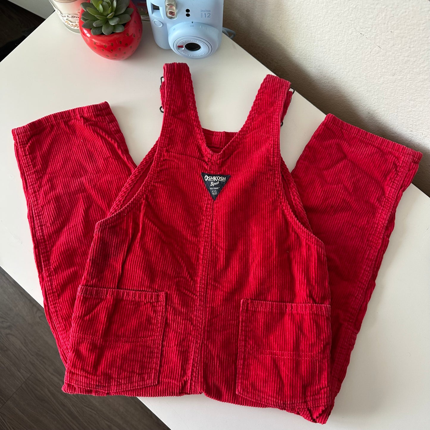 5T Red Corduroy OshKosh Overalls