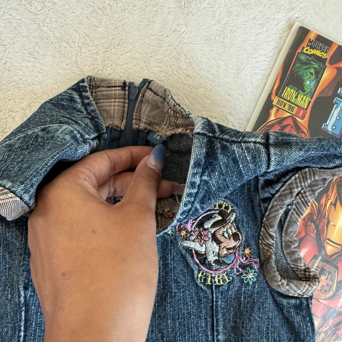 Size 2T 2000s Mickey Denim Dress